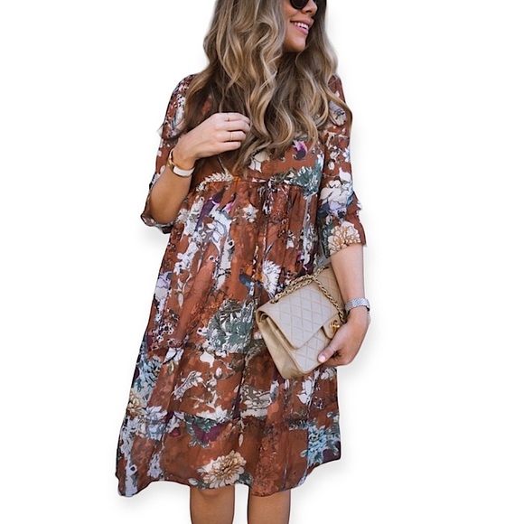 Anthropologie Hemant & Nandita Zeri Peasant Midi Dress - Picture 2 of 15